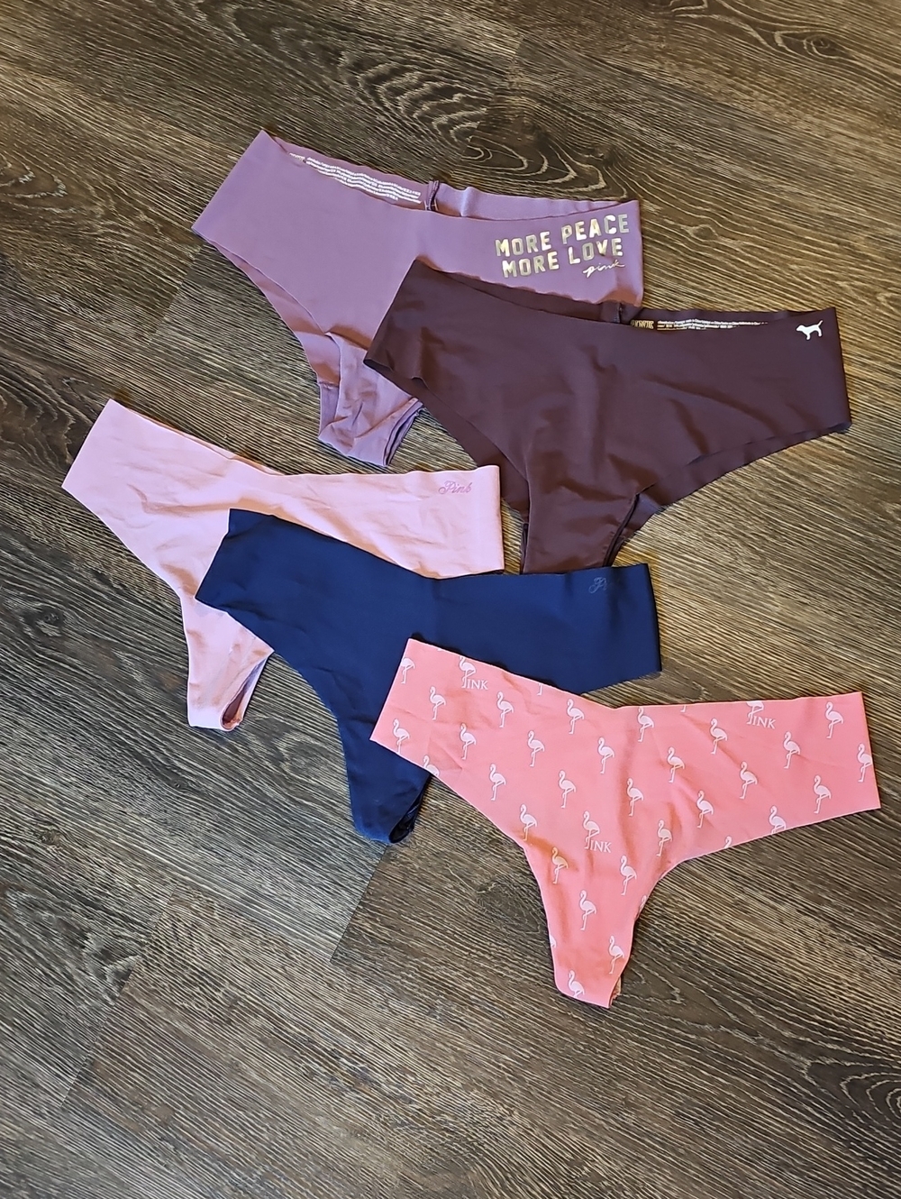 5-piece VS PINK Panties Bundle - L